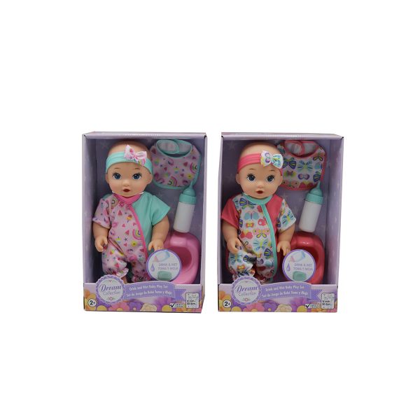 MUÑECA BEBE 12" BEBE AGUA Y HACE PIPI