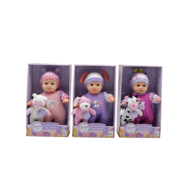 MUÑECA BEBE 12" CON MASCOTA