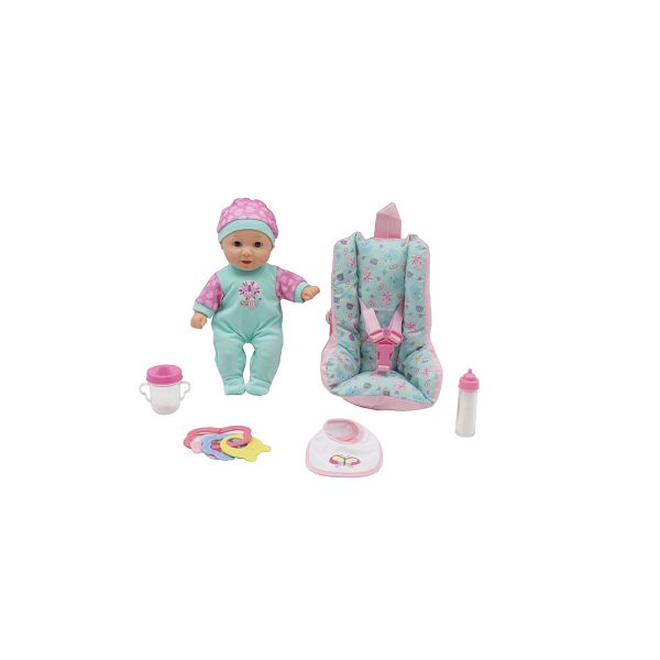 MUÑECA BEBE 12" CON SILLA DE CARRO