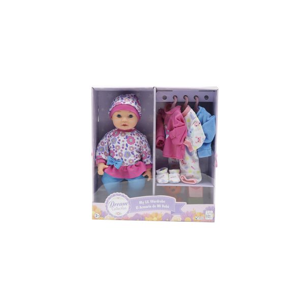 MUÑECA BEBE 14" CON ARMARIO