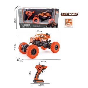 TRACTOR RC 1/18 CON LUCES - NARANJA