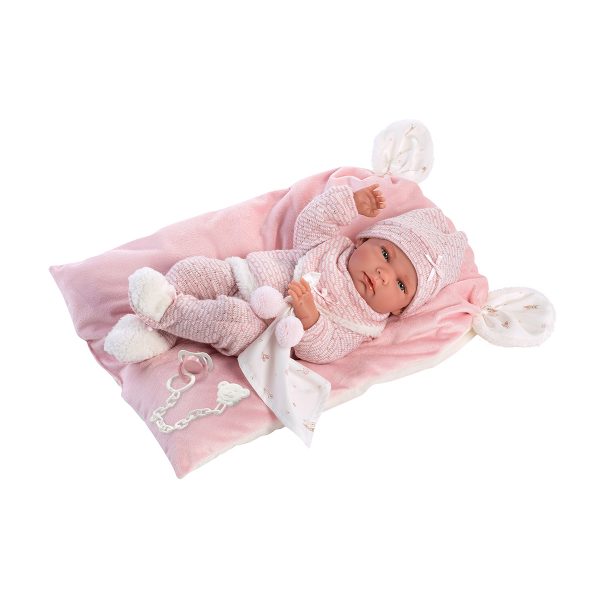 MUÑECA NICA CON COJIN ROSA 40 CM