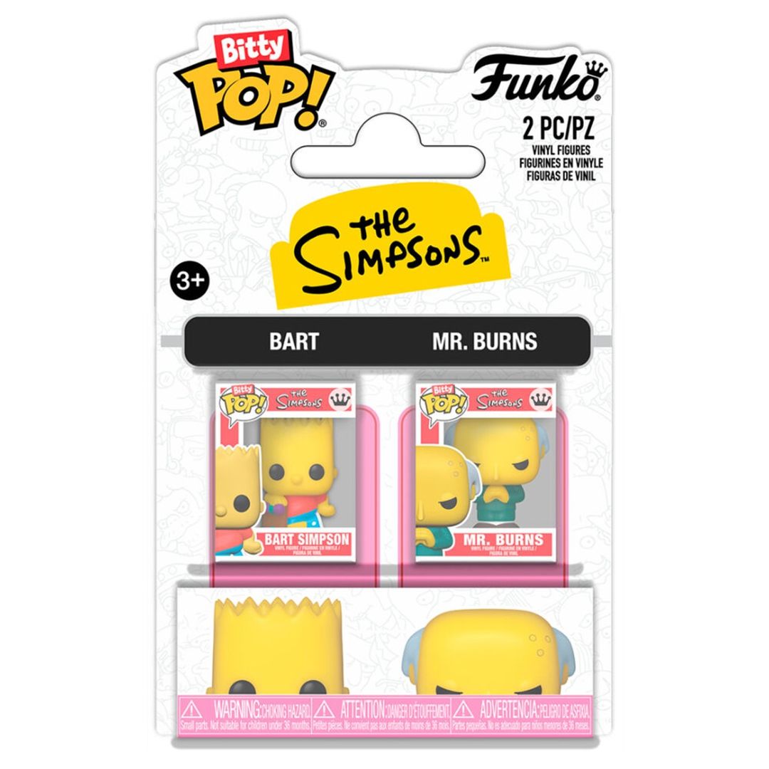 FIGURAS BITTY POP X2 SIMPSONS- B & MR.